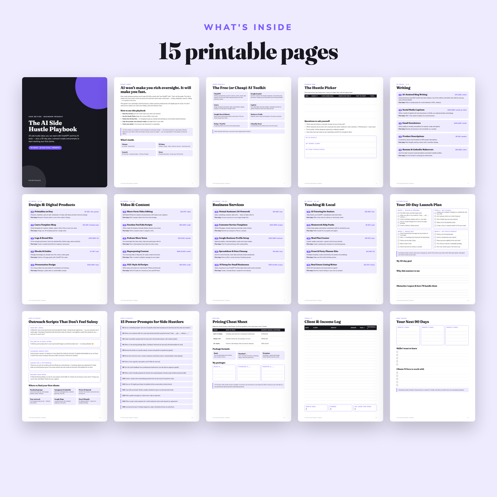 The AI Side Hustle Playbook