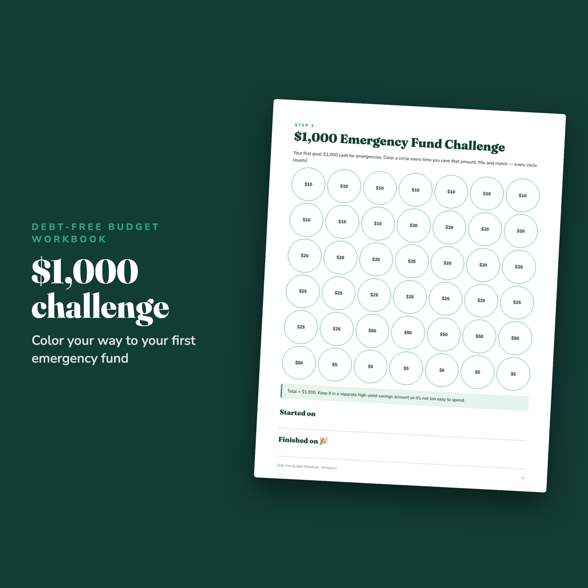 Debt-Free Budget Workbook