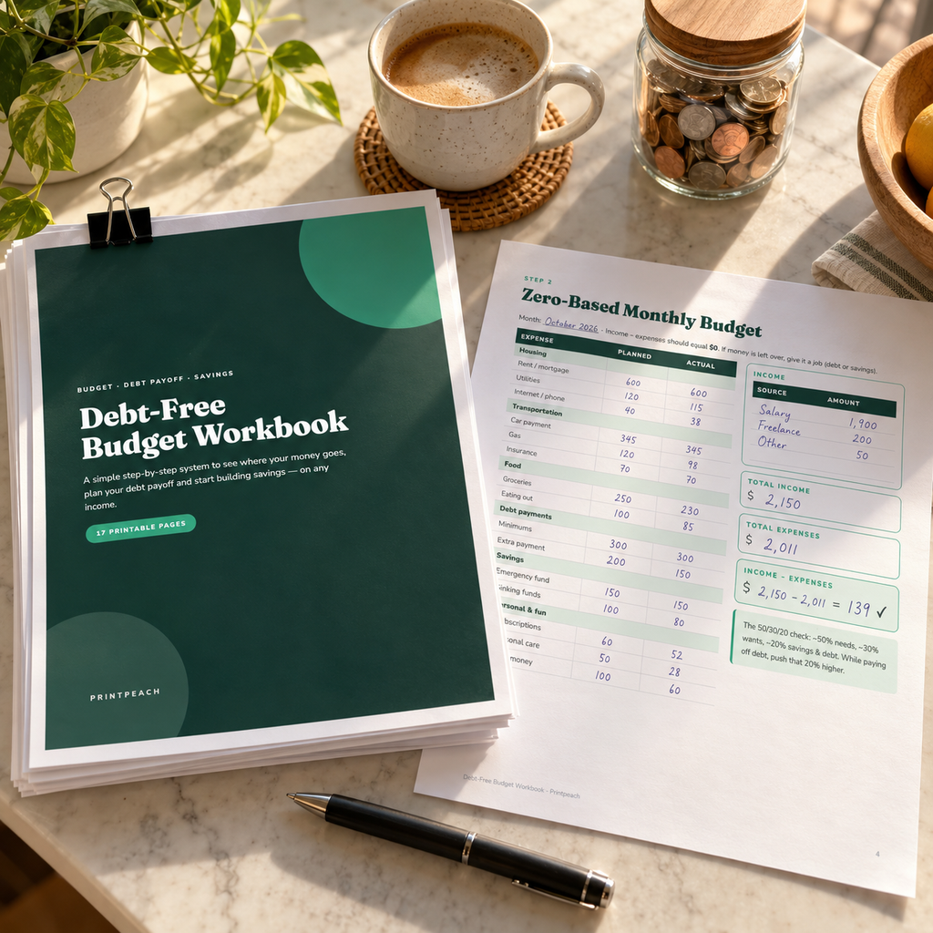 Debt-Free Budget Workbook