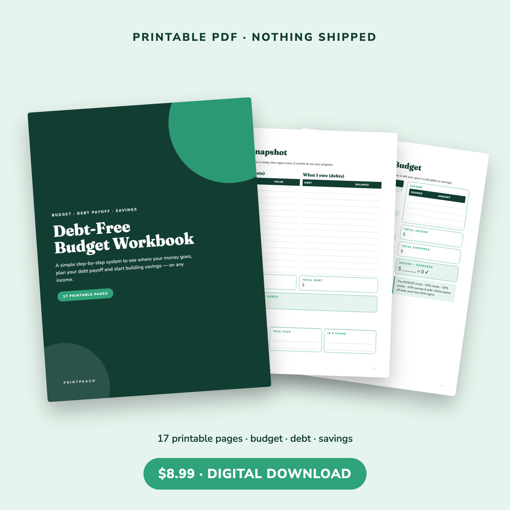 Debt-Free Budget Workbook